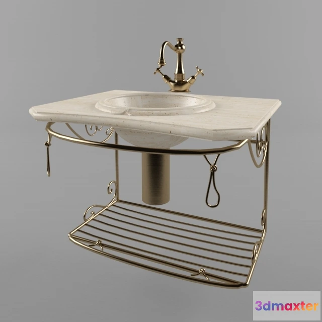 1590122 - bathroom - Etrusca Nodo Scorsoio washbasin 3D Max