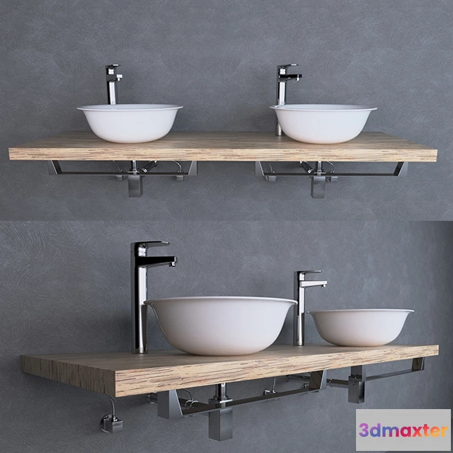 1590172 - bathroom - Washbasin Agape 3D Max