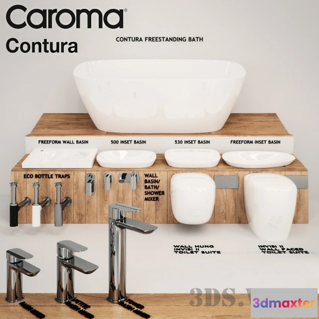 1590284 - bathroom - Caroma Contura Bathroom Collection 3D Max