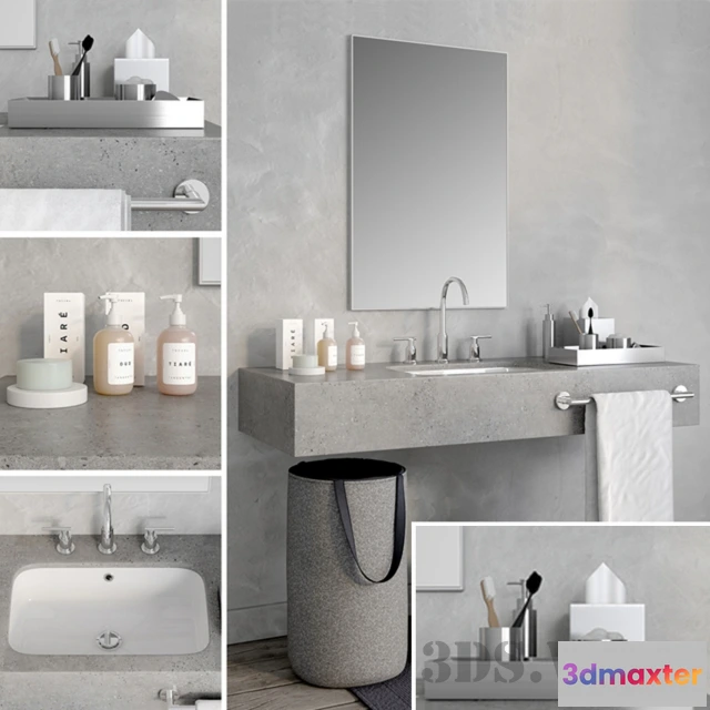 1590300 - bathroom - 3d model bathroom set 3D Max