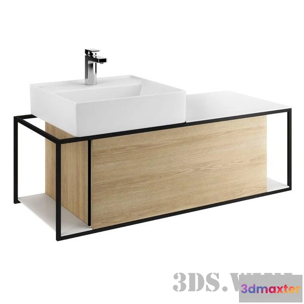 1590312 - bathroom - Burgbad Junit Washbasin Unit 3D Max
