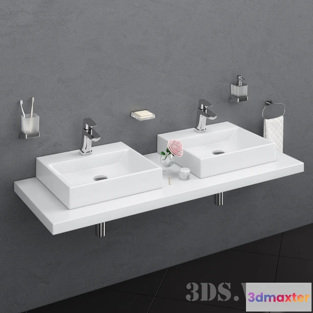 1590318 - bathroom - Washbasin RAVAK Natural 3D Max