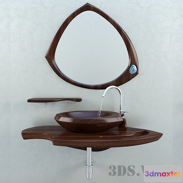 1590328 - bathroom - Wooden sink 3D Max