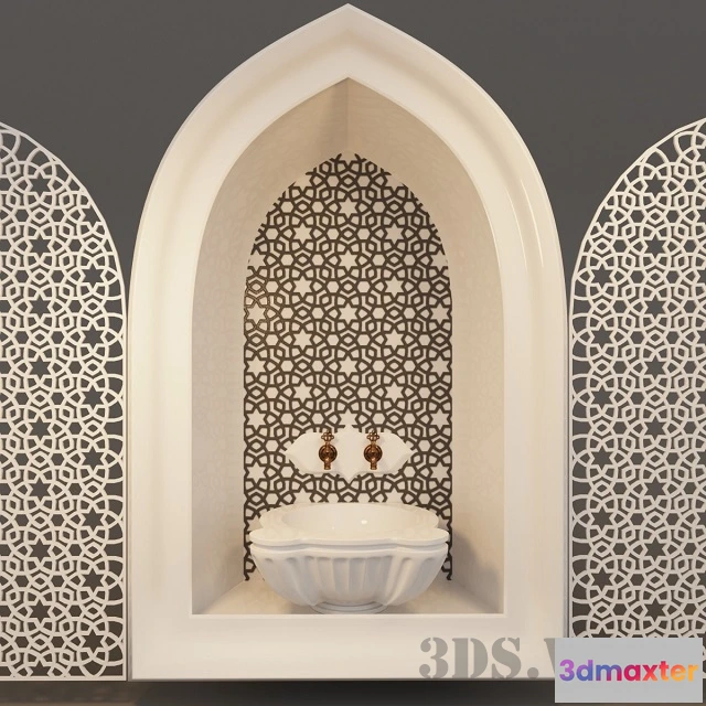 1590342 - bathroom - Qurna washbasin 3D Max