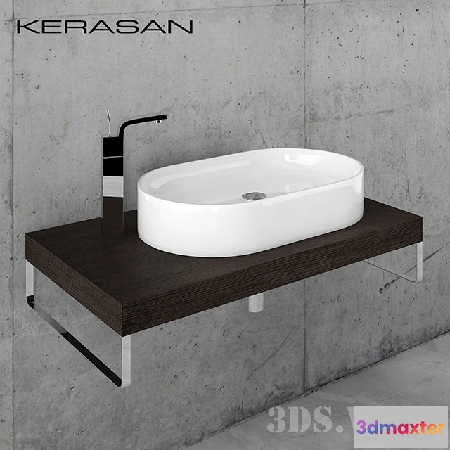 1590346 - bathroom - Kerasan washbasin 3D Max
