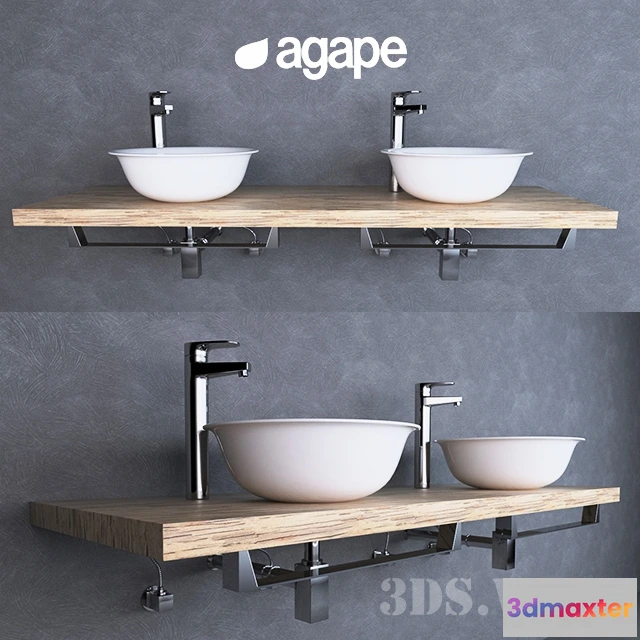 1590360 - bathroom - Agape sinks 3D Max