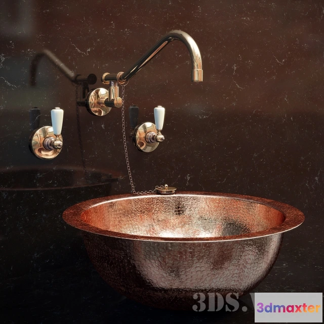1590420 - bathroom - Iron sink and mixer 3D Max