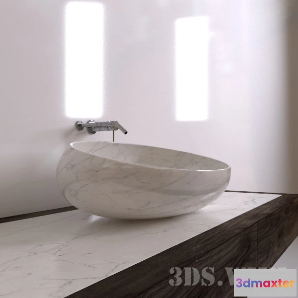 1590458 - bathroom - Washbasin Kreoo “Gong” 3D Max