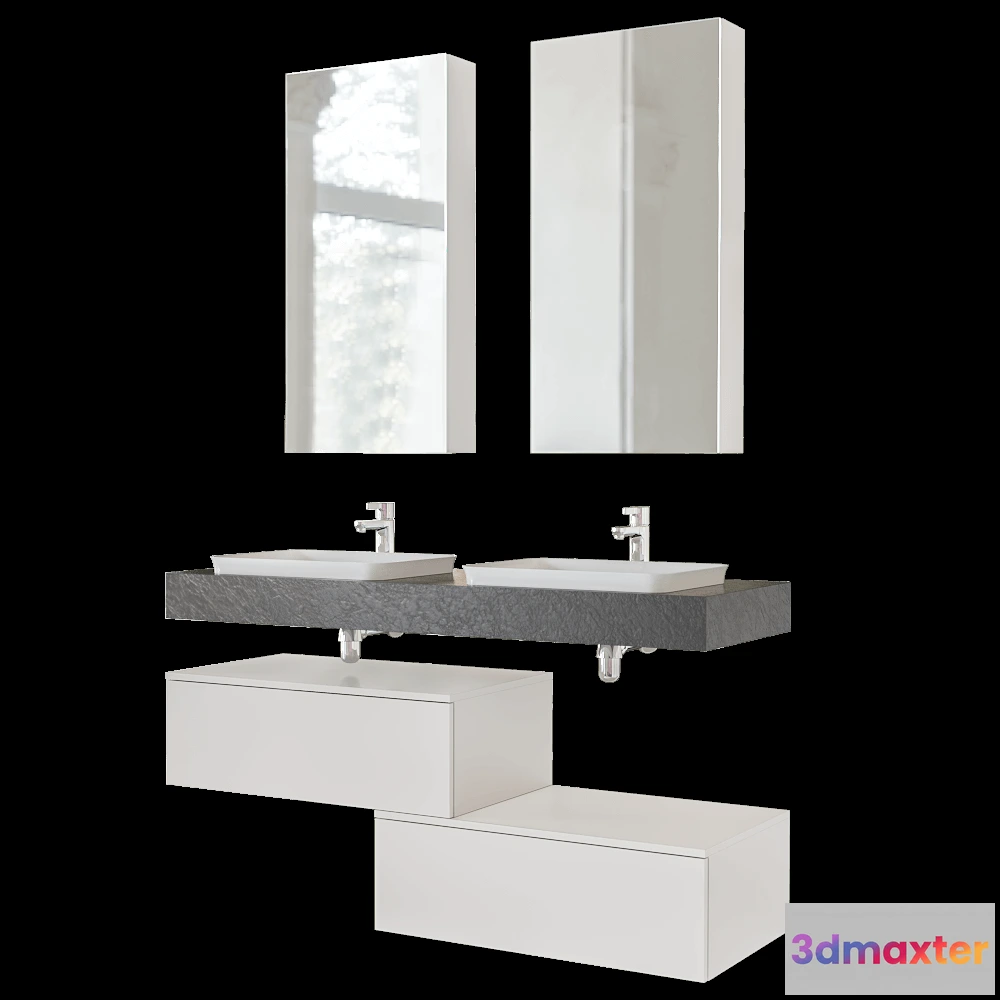 1590474 - Velvex - Washbasin set Unique Unit 140 3D Max