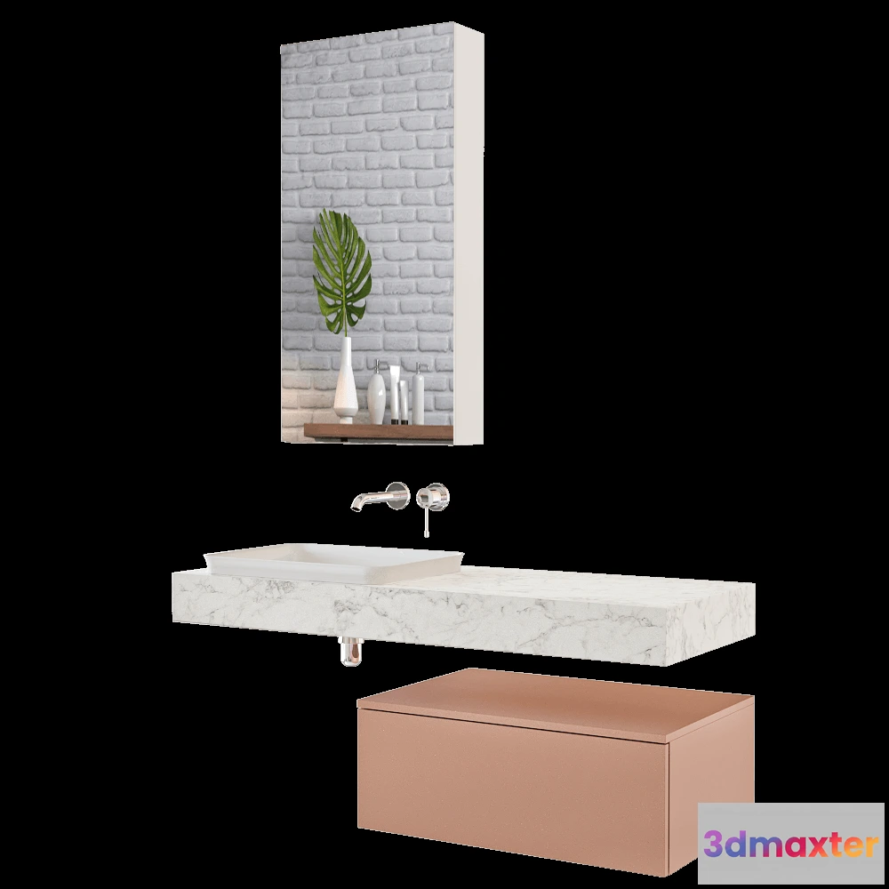 1590480 - Velvex - Washbasin set Unique Unit 120 3D Max