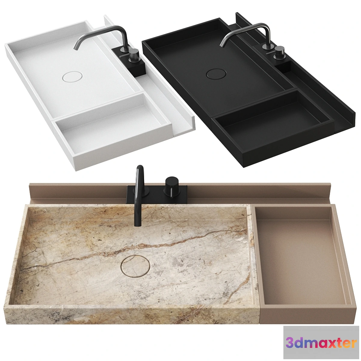 590286 - Washbasin with organizer and trays by Rexa Design