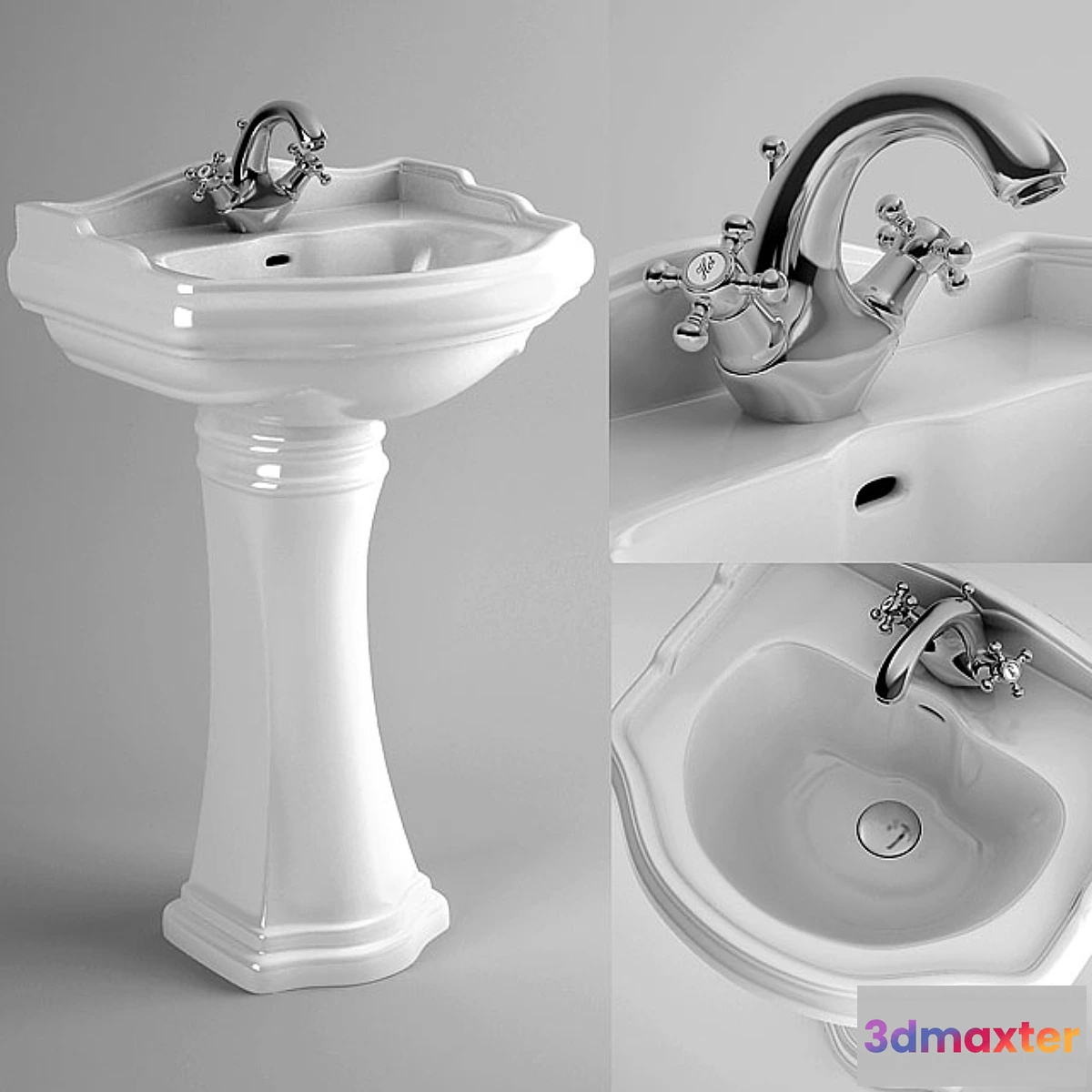 630207 - Kerasan “Retro” sink 560×465 mm