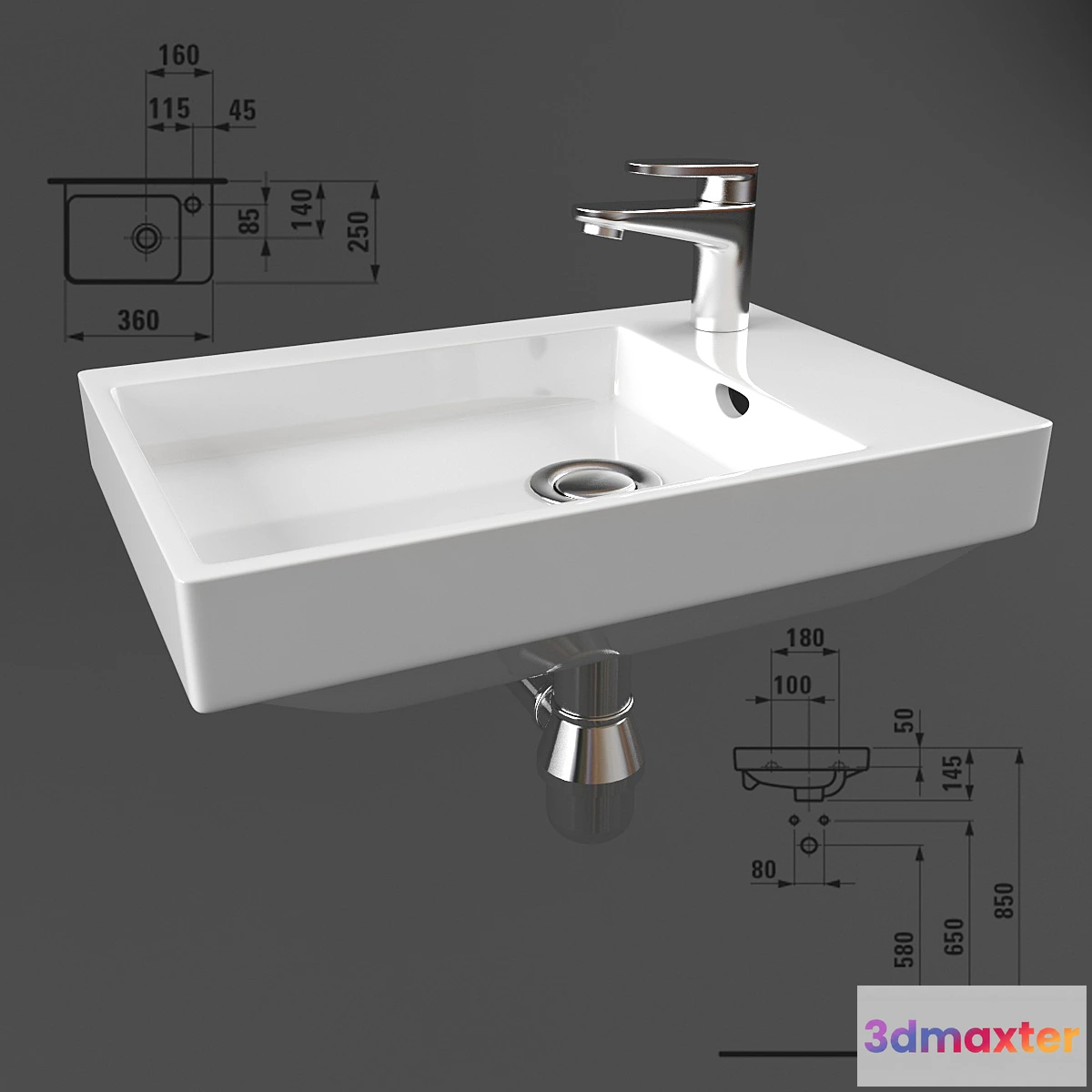631023 - Sink 360  250 mm