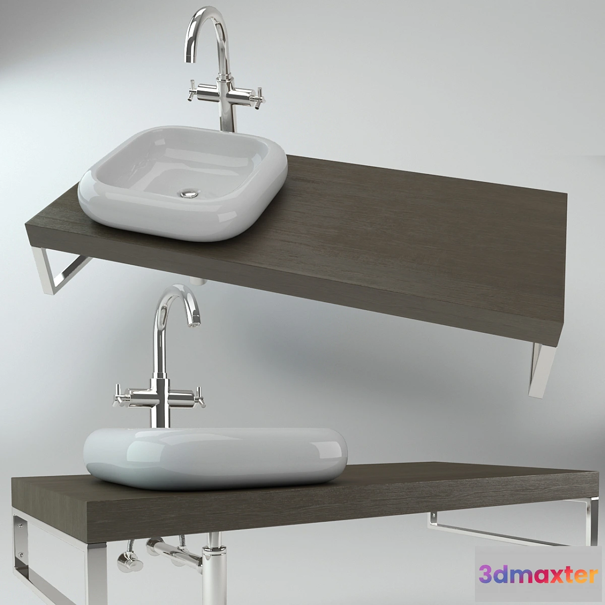 649331 - Washbasin on the wooden plate - No.4