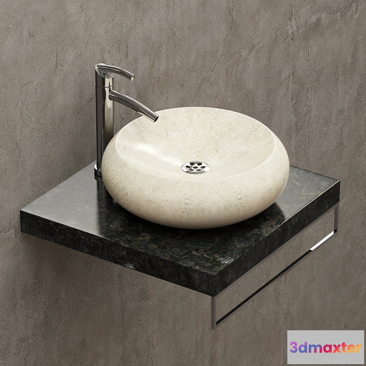 671127 - Round stone sink
