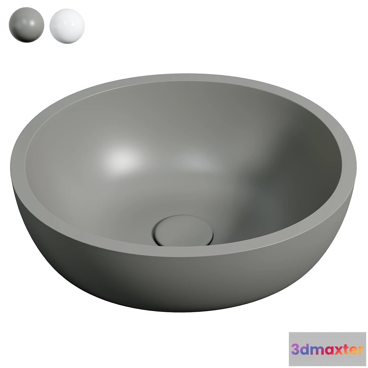686296 - Waskom Solid Surface Asti Grigio (exclusief kraan)