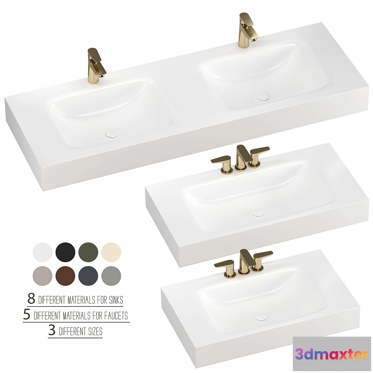 686310 - INBANI D worktops washbasins set