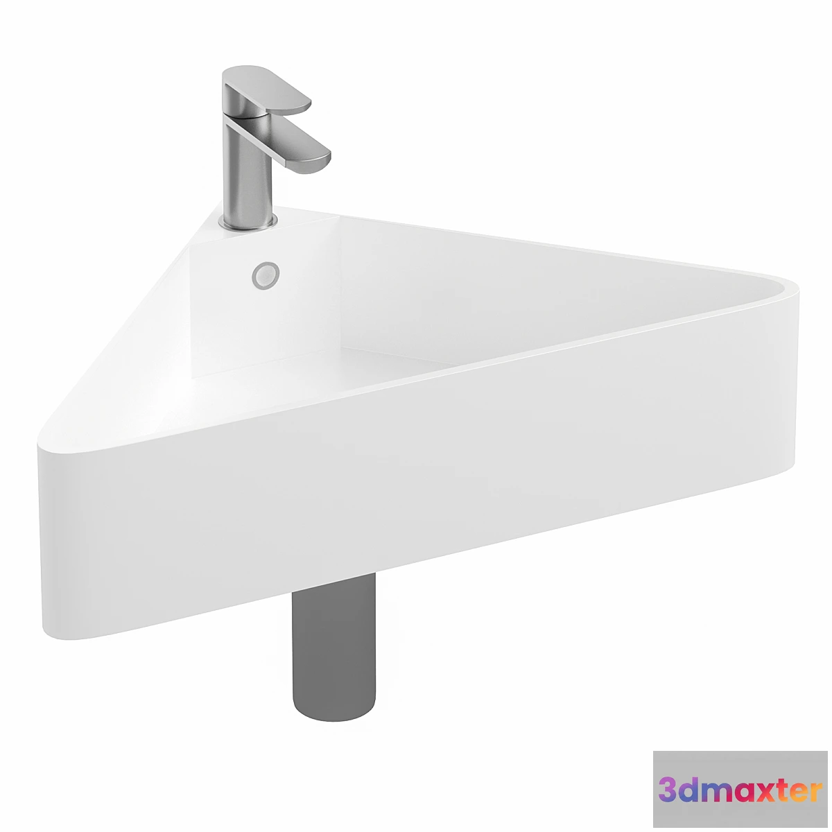 686366 - Arezzo Corner Cloakroom Basin 1TH - Gloss White