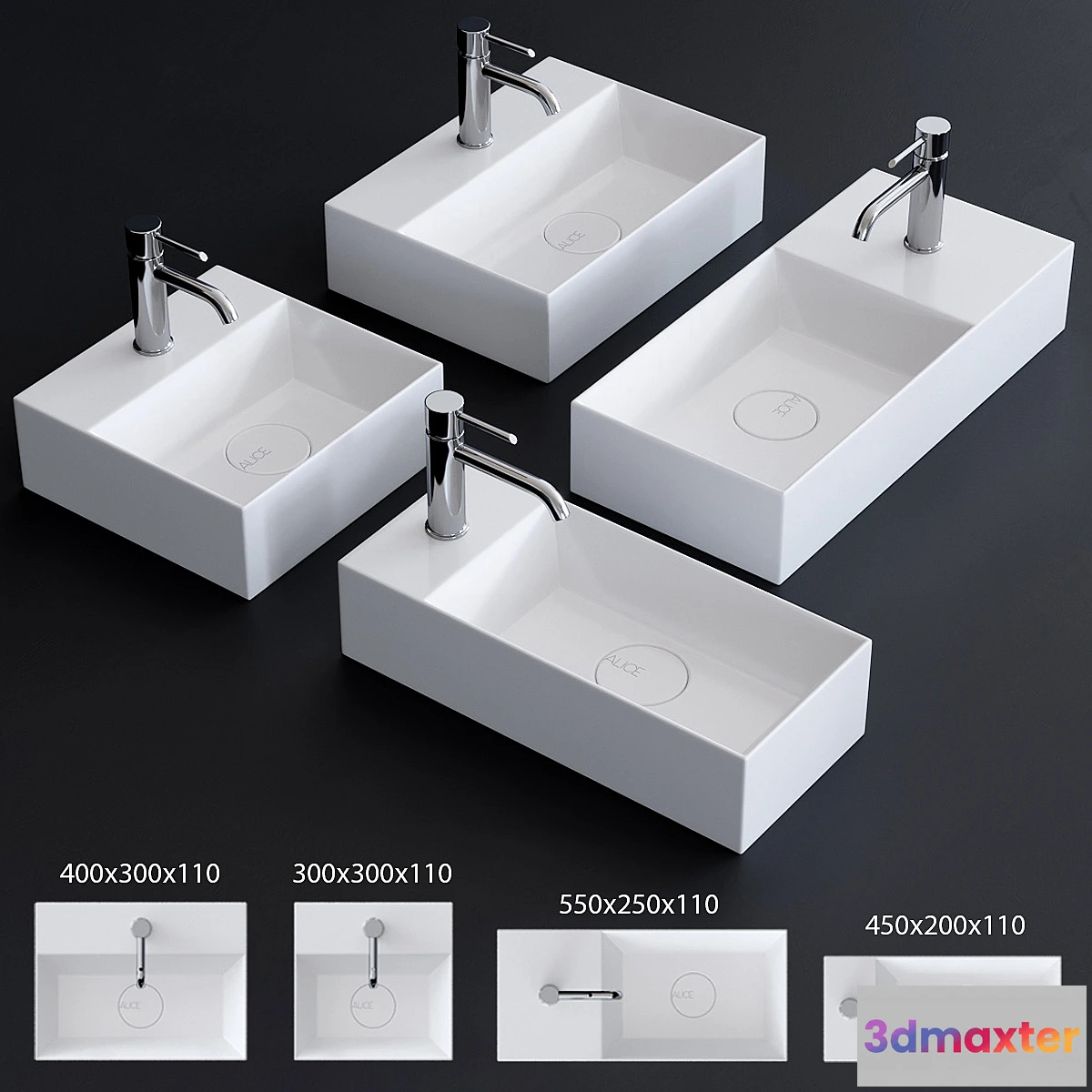 714912 - Alice Ceramica Spy Washbasin Set 1 - No.2