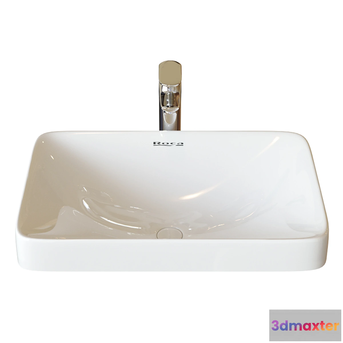 767157 - Washbasin Roca Inspira WB Square 37×55 cm surface mounted 327534000 - No.2