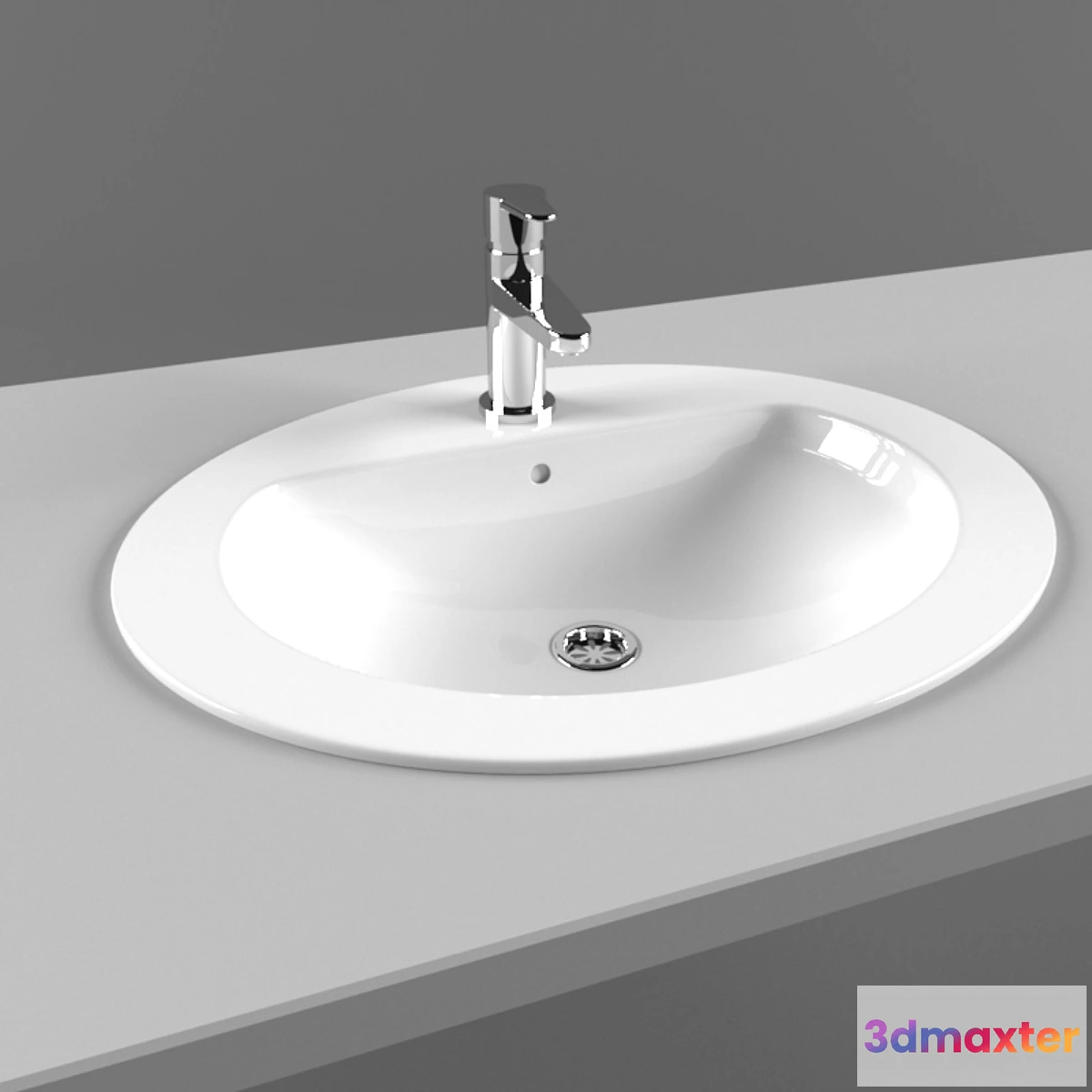 808142 - Flush sink with mixer