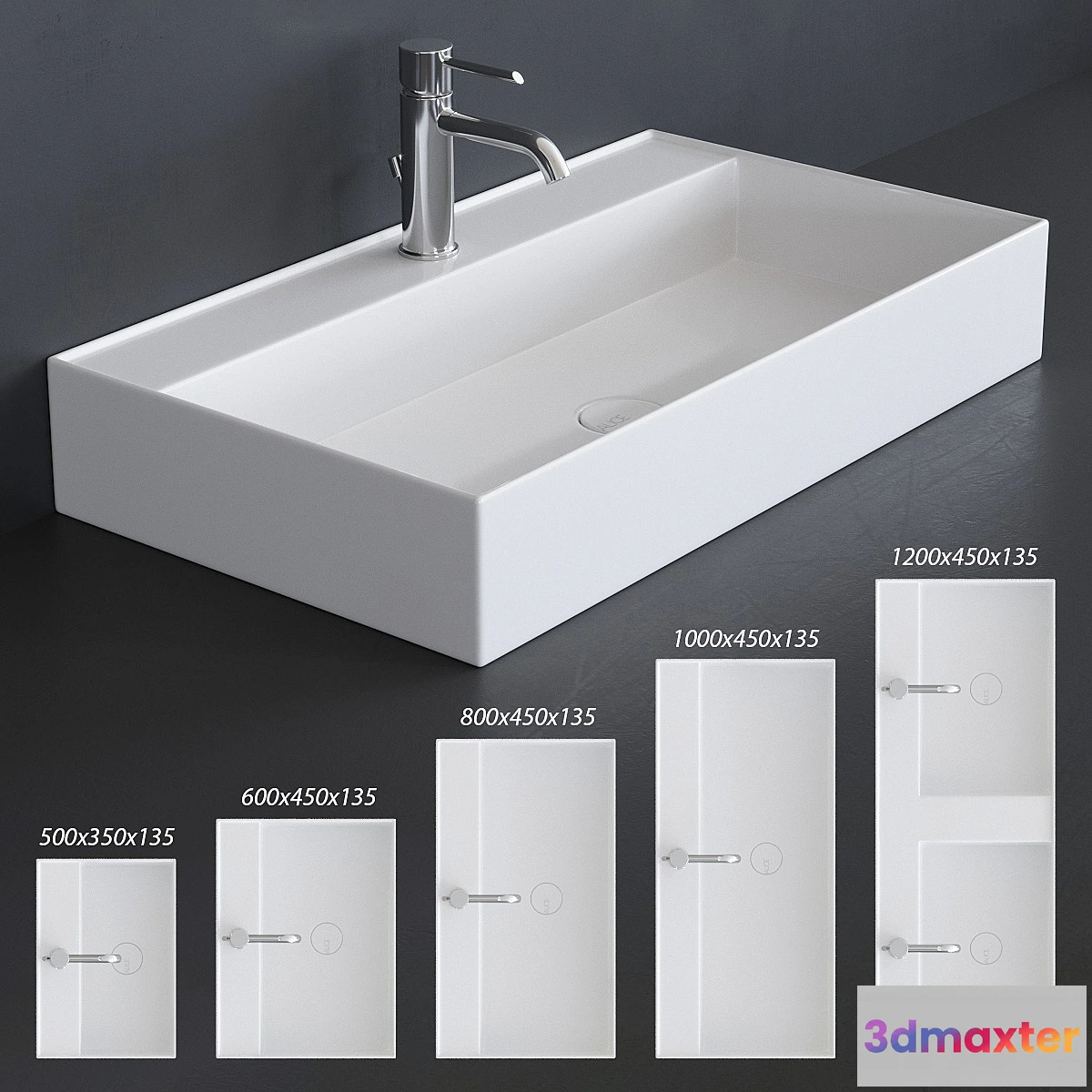 871921 - Alice Ceramica Hide Washbasin Set 1 - No.5