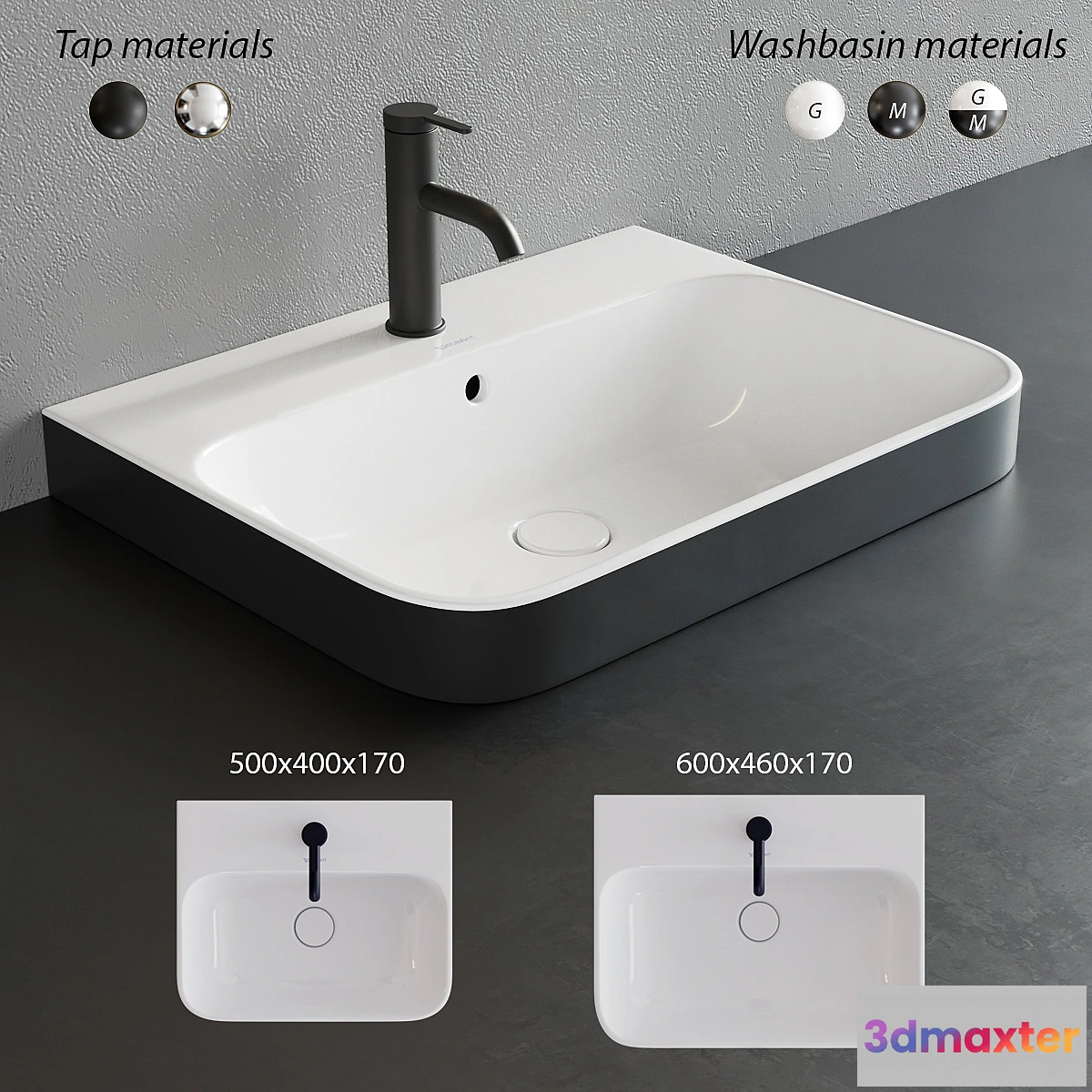 871993 - Duravit HAPPY D.2 PLUS Rectangular Washbasin - No.4
