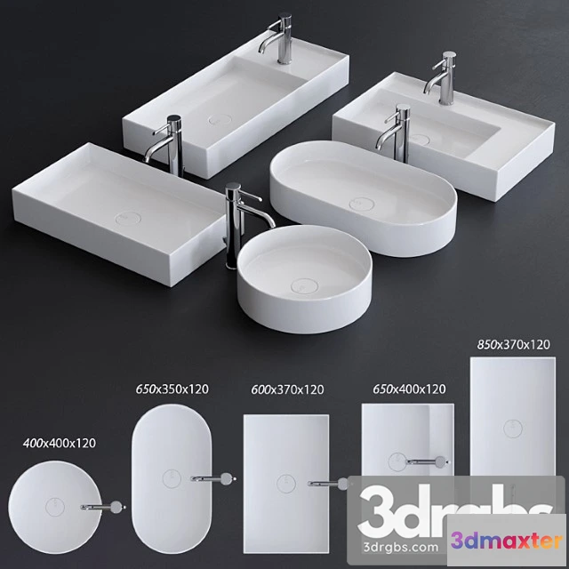 913418 - Alice Ceramica Hide Washbasin Set 2