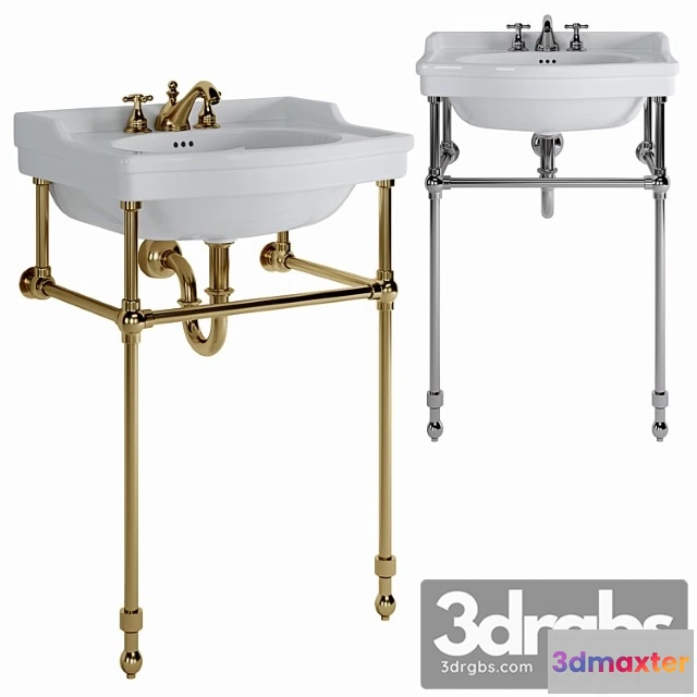 913584 - Cierra Console Sink With Brass Stand