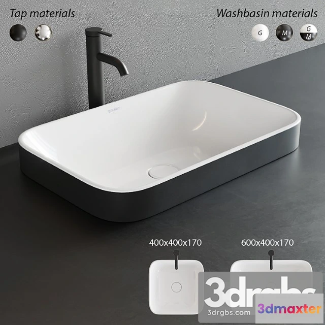 913620 - Duravit Happy D2 Plus Rectangular Washbasin Set 2