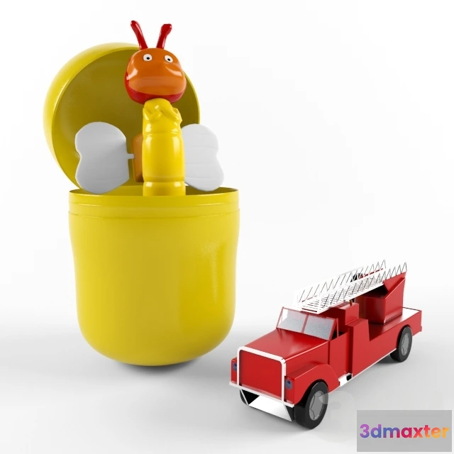 1190102 - CHILDRENS ROOM DECOR - bee,fire fighting car toy