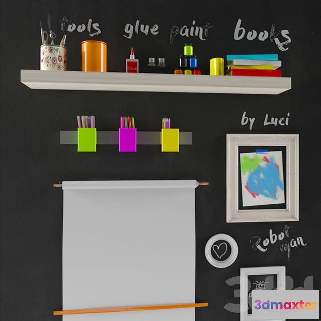 1190114 - CHILDRENS ROOM DECOR - Charcoal board paint