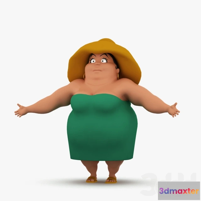 1190142 - CHILDRENS ROOM DECOR - Fat Woman Cartoon Character