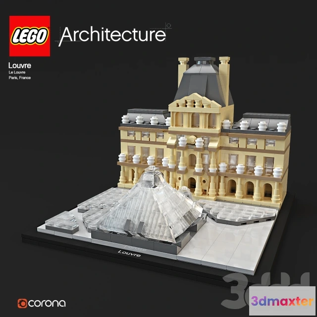 1190170 - CHILDRENS ROOM DECOR - LEGO Architecture Louvre