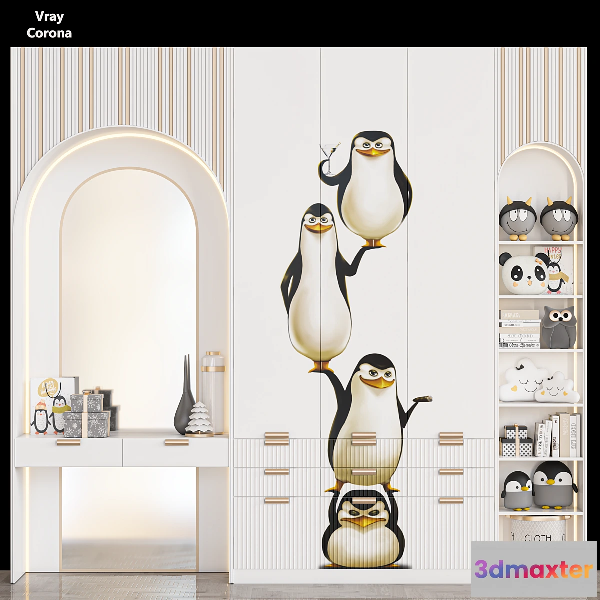 1421786 - kid wardrobe 130 3D Max