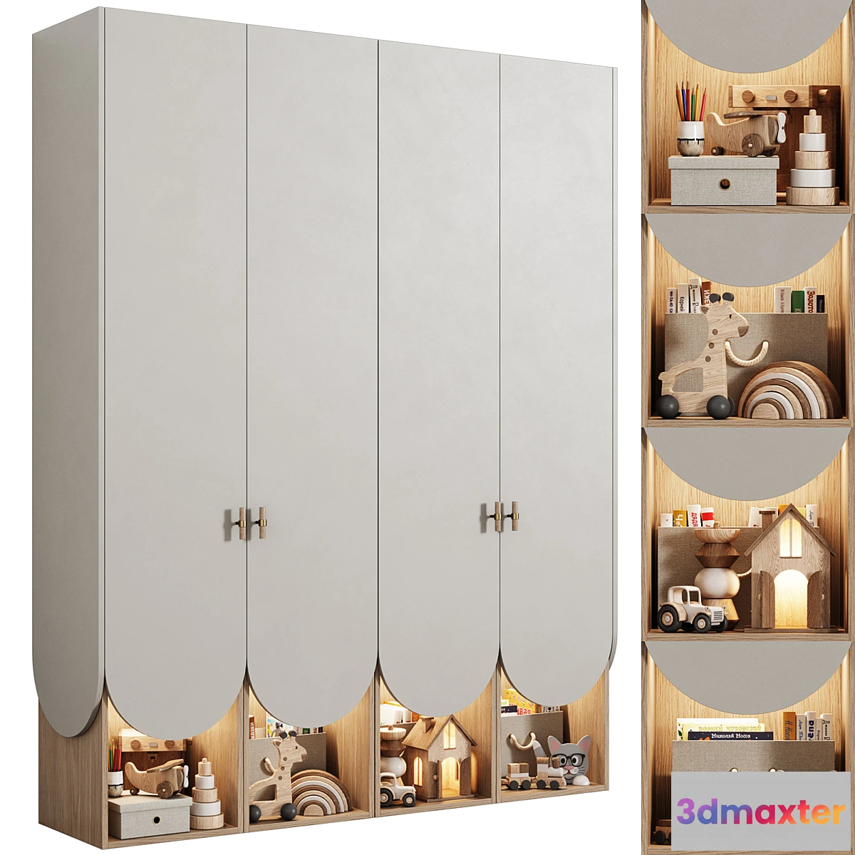 1453226 - Modular children’s wardrobe in a modern style 06 3D Max