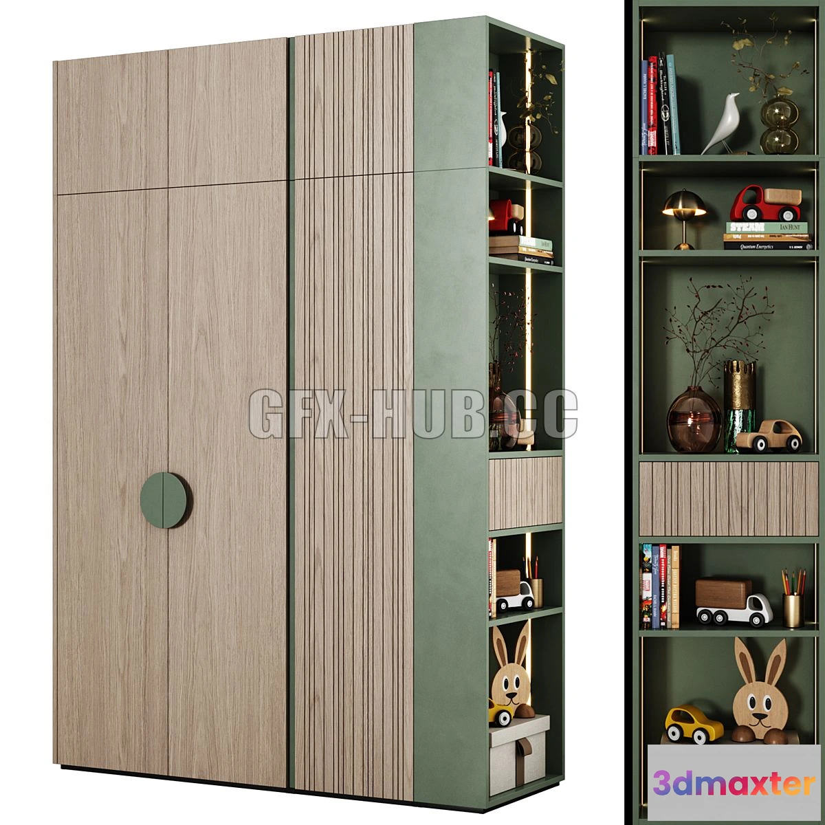 1567246 - Wardrobe Children & 39 S Modular 02 3D Max