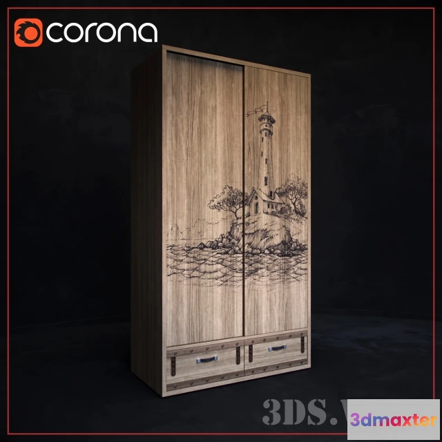 1591072 - child-room - Sliding wardrobe for the nursery 3D Max