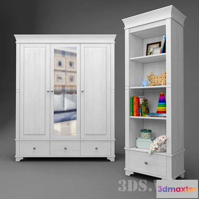 1591098 - child-room - Wardrobe and shelving Bailey 3D Max