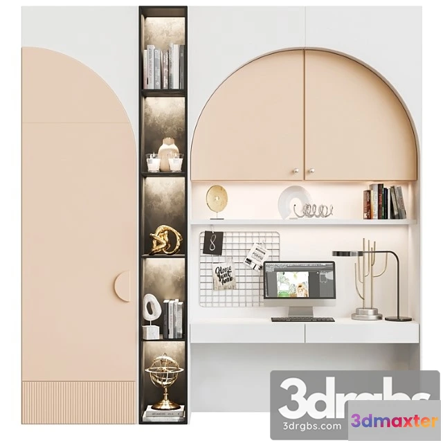 916406 - Wardrobe Children’s wardrobe with decor and workplace