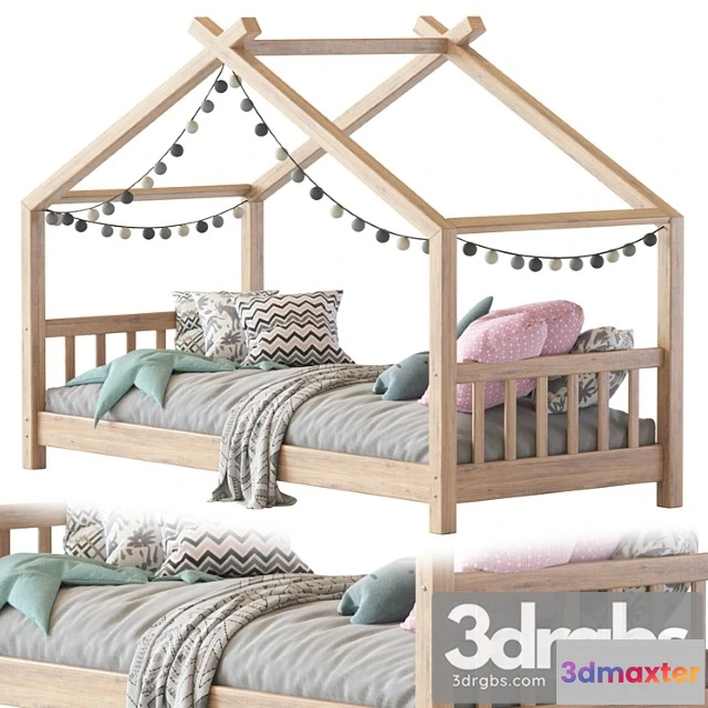 1015162 - Children bed wood house