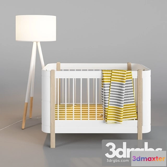 1015456 - Wood mini + basic bed and zuiver highland floor lamp