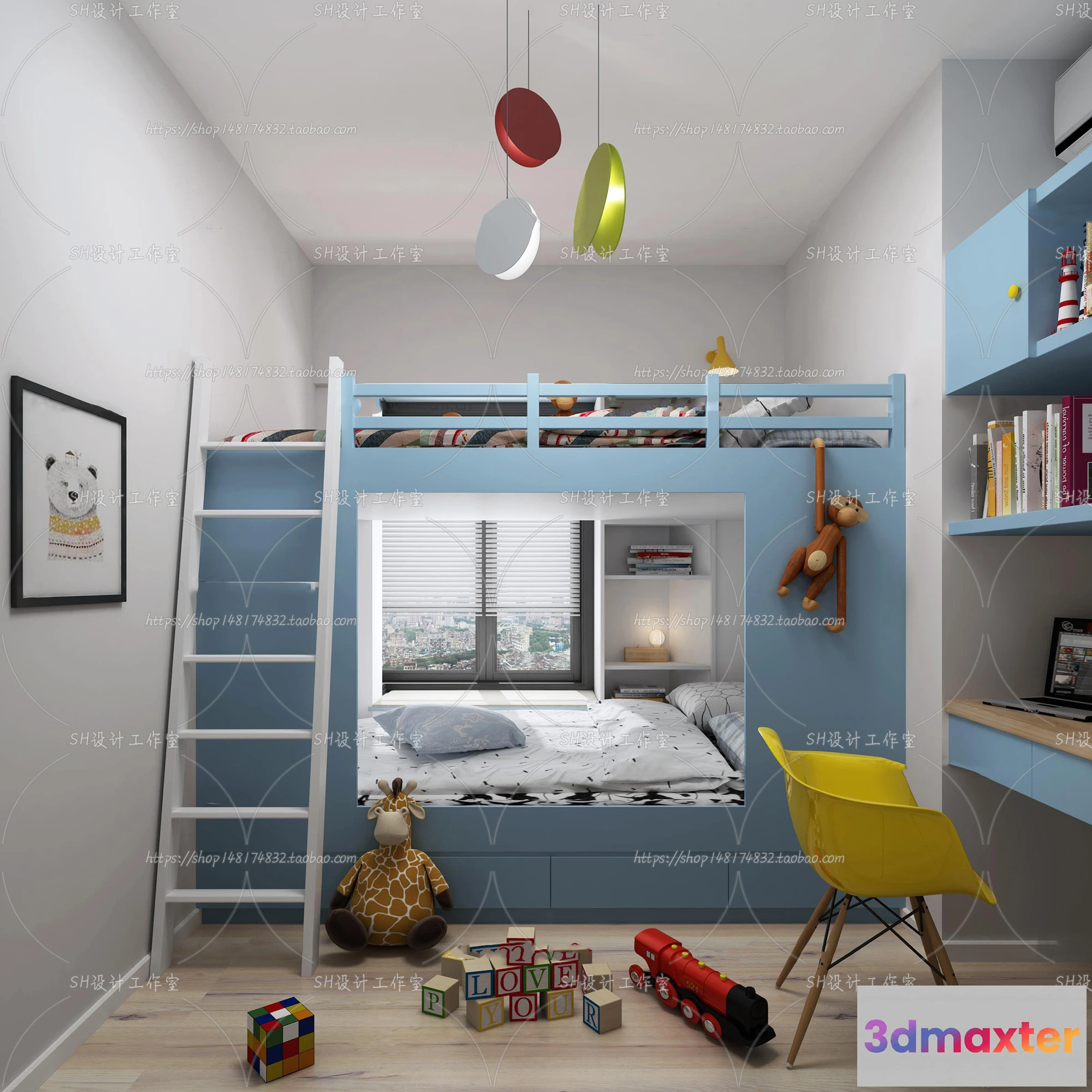 1140736 - Childrens Bed - 3D Models - 0004