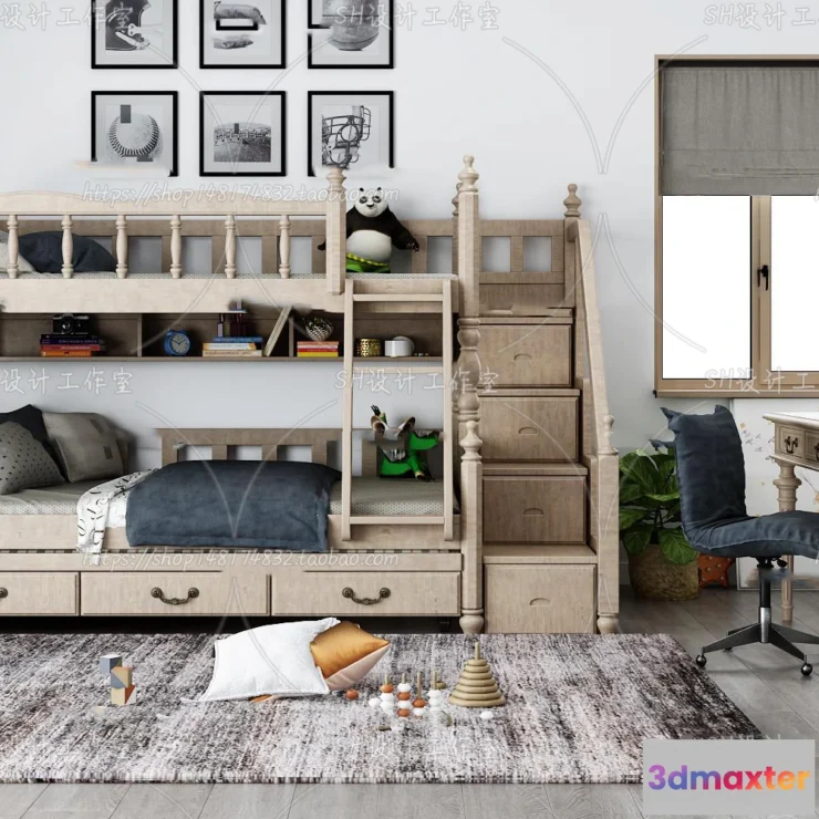 1140748 - Childrens Bed - 3D Models - 0010