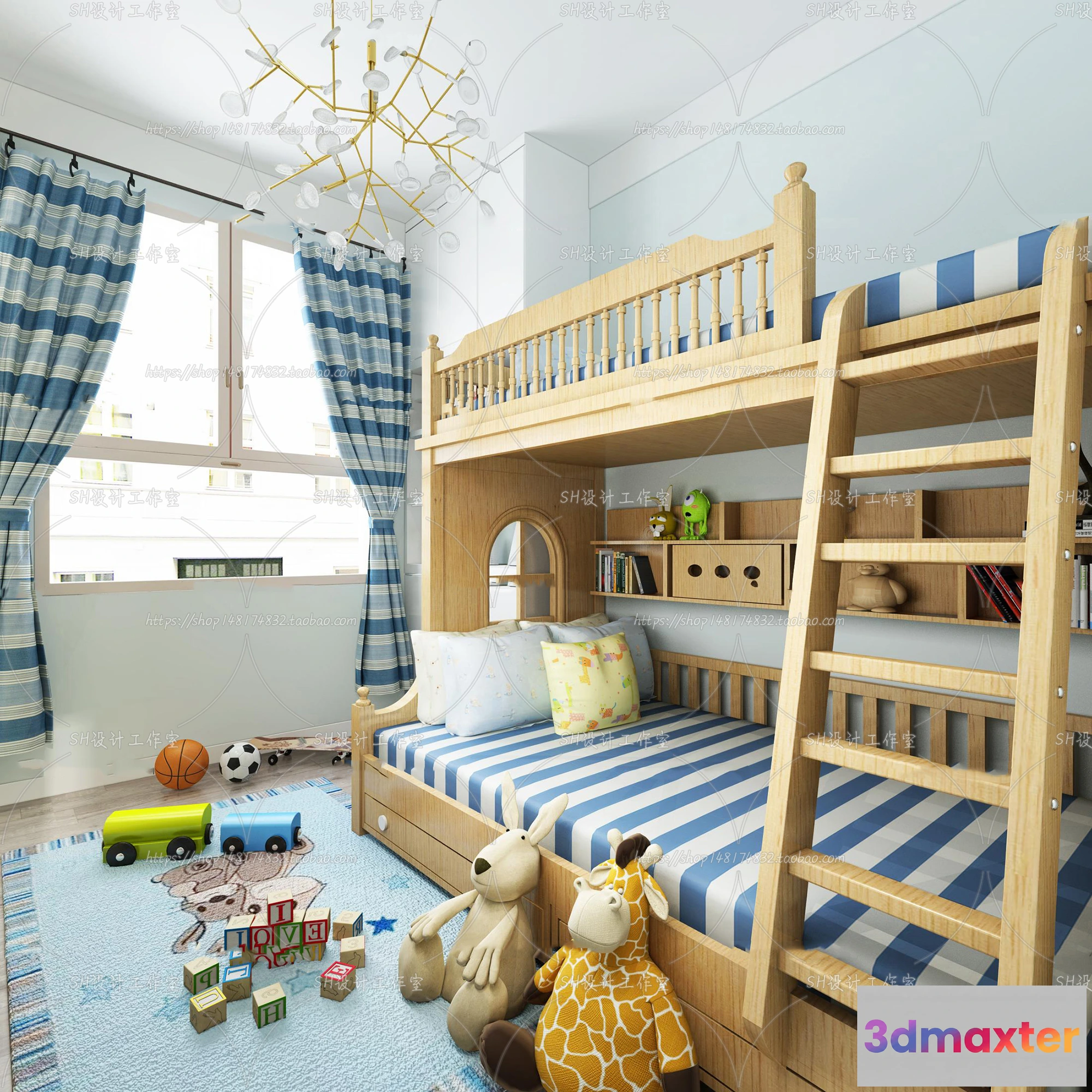 1140754 - Childrens Bed - 3D Models - 0013