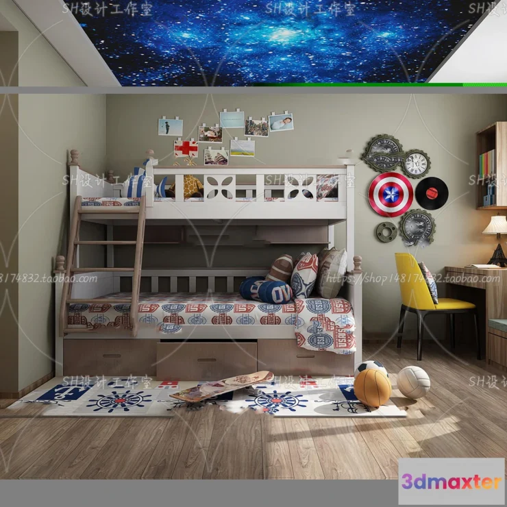 1140792 - Childrens Bed - 3D Models - 0032