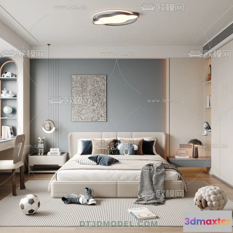 1514498 - Bed Child - 3D Model For Interior Design - 419 3D Max