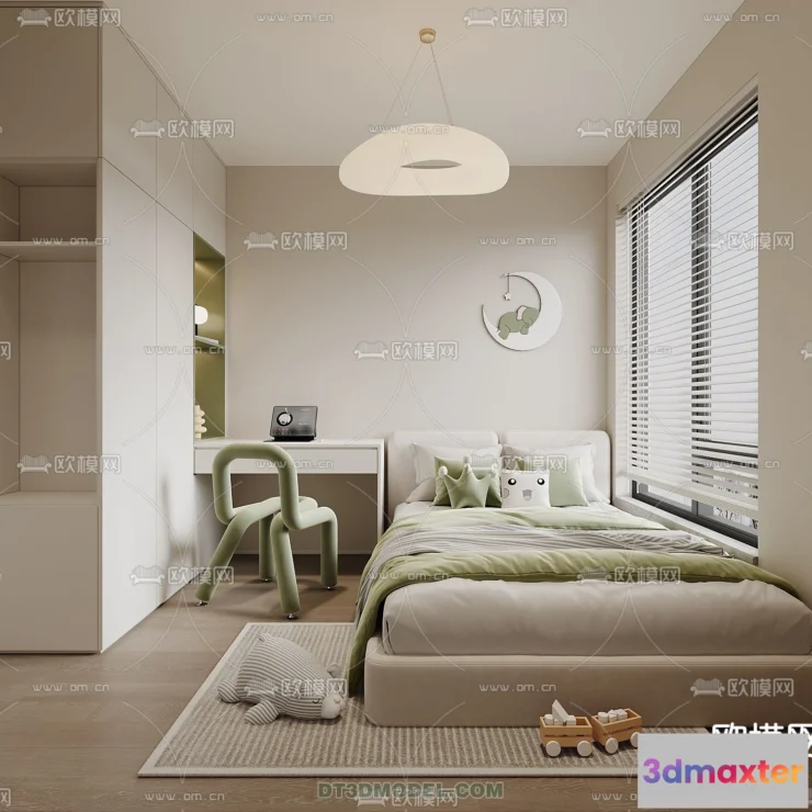 1514504 - Bed Child - 3D Model For Interior Design - 422 3D Max