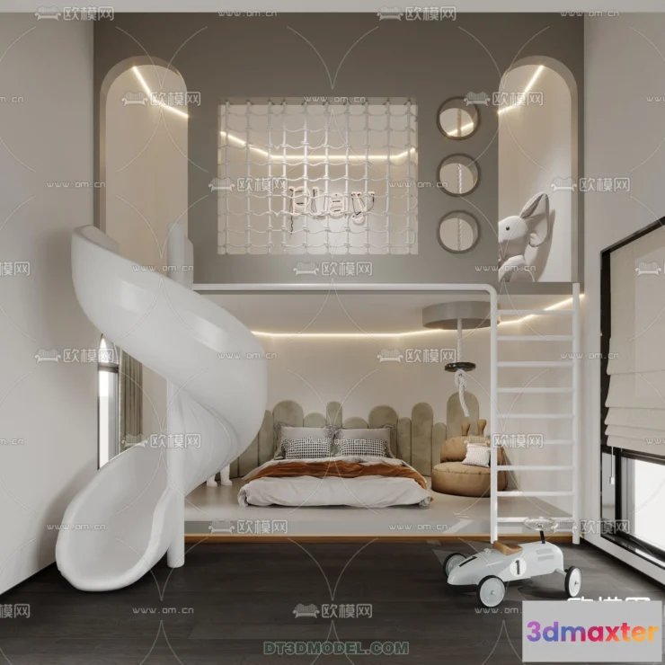 1514512 - Bed Child - 3D Model For Interior Design - 426 3D Max