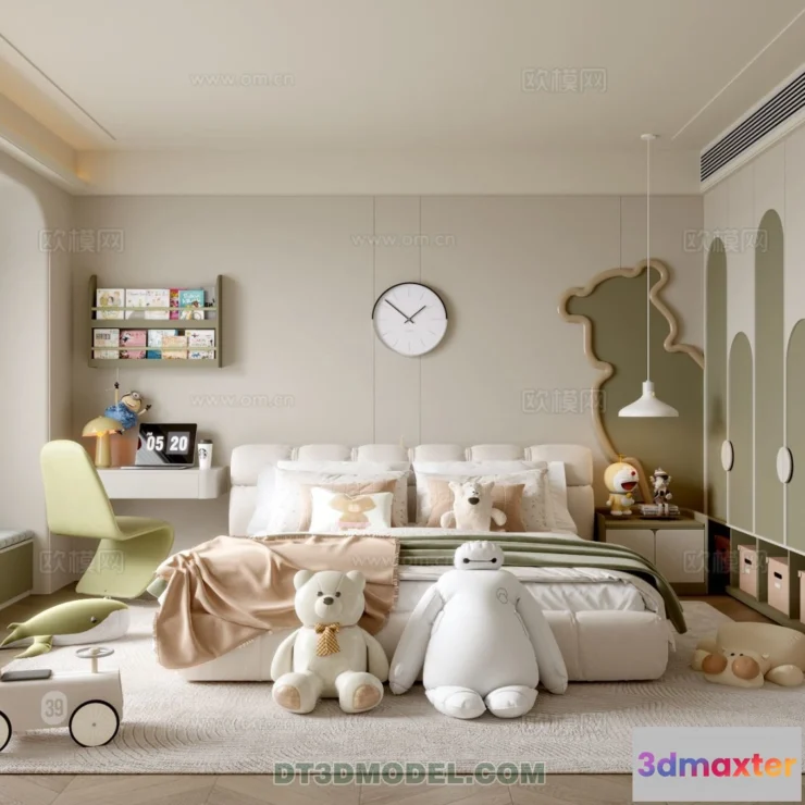 1514514 - Bed Child - 3D Model For Interior Design - 427 3D Max